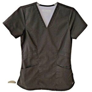Grey's Anatomy Barco Marquis Black V-Neck Scrub 3 Pockets